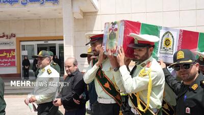 مراسم تشییع با شکوه با سرباز وطن شهید «محمد ضیا» در رضوانشهر