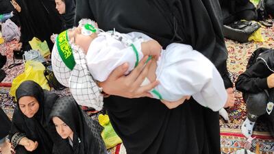 مراسم باشکوه شیرخوارگان حسینی در مهدیه آل یاسین و مصلی شهرستان فردیس