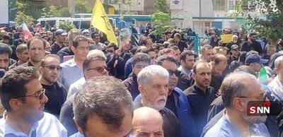 عکس/ حضور وزیر فرهنگ و ارشاد اسلامی در آیین تشییع شهدای اقتدار در تهران
