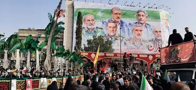 وداع مردم تهران با قهرمانان مقاومت؛بدرقه سرداران و دانشمندان شهید