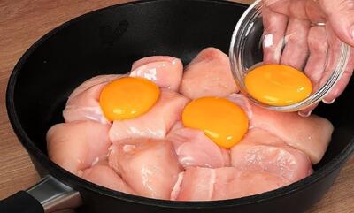 طرز تهیه یک غذای خوشمزه اسپانیایی با 800 گرم فیله مرغ (فیلم)