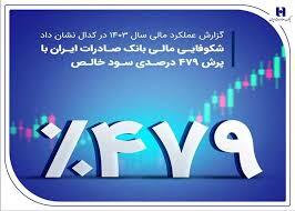 گزارش عملکرد مالی سال ۱۴۰۳ در کدال نشان داد شکوفایی مالی بانک صادرات ایران با پرش ۴۷۹ درصدی سود خالص