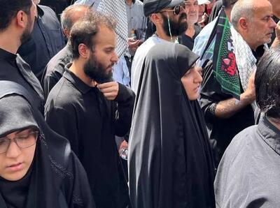 حضور فرزندان شهید سلیمانی در تشییع شهدای اقتدار