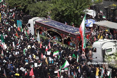 تصاویر حضور شخصیت‌های سیاسی و نظامی و وزرای دولت پزشکیان در تشییع شهدای اقتدار ملی