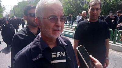 حضور اسکندر مومنی در مراسم تشییع شهدای اقتدار