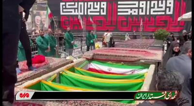 آماده‌سازی محل تدفین شهدا در امامزاده صالح