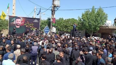 مردم زاوه در مراسم تشییع شهید حمله رژیم صهیونیستی حماسه عظیم خلق کردند