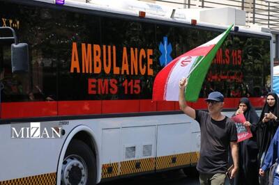 خدمت‌رسانی گسترده اورژانس استان تهران در مراسم تشییع پیکر شهدای اقتدار