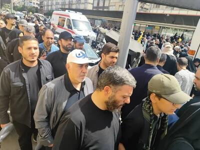 حضور شمخانی و ظریف در مراسم تشییع پیکر شهدای اقتدار در تهران I تصاویر