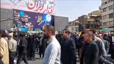حضور جامعه ورزش در مراسم تشییع شهدای اقتدار ملی