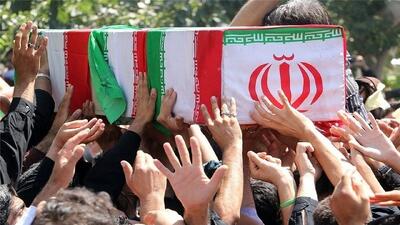 پیکر یکی از شهدای تجاوز رژیم صهیونیستی به کشور در خرمشهر خاکسپاری شد