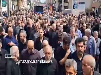 تشییع باشکوه شهید سردار سهیل رستمیان در بهشهر