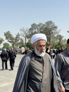حضور سردار فدوی و حسین طائب در تشییع شهید حاجی‌زاده