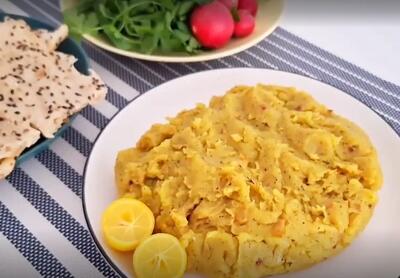 طرز تهیه سیب زمینی کوبیده / غذای فوری و خوشمزه بدون گوشت
