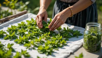 روش طبیعی برای خشک کردن نعنا بدون سیاه شدن / با عطر و بوی تازه