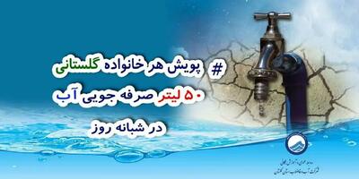 ضرورت رعایت پویش هر خانواده ۵۰ لیتر صرفه جویی در مصرف آب  توسط اقشار مختلف گلستان