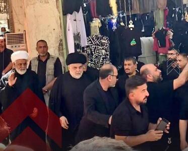حضور مقتدی صدر در منزل آیت‌الله سیستانی / فیلم