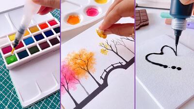 ۱۱ ترفند هنری که به خوبی کار می کنند | ایده های نقاشی آسان برای مبتدیان!