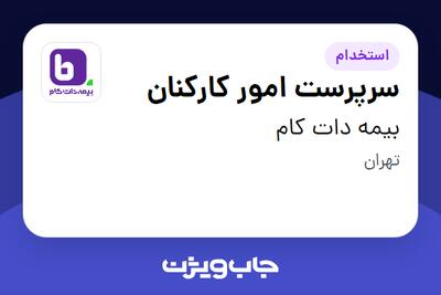 استخدام سرپرست امور کارکنان در بیمه دات کام