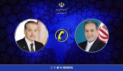 تماس تلفنی سید عباس عراقچی با وزیر امور خارجه تاجیکستان درخصوص تحولات منطقه