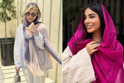 شال های مدرن 1404؛ انتخابی از جنس حریر و ابریشم برای ملکه های ایرانی خوش استایل