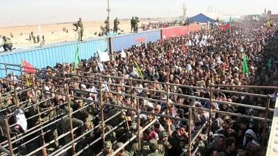 ازدحام شدید زائران در مرز مهران از صبح امروز + ویدئو