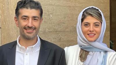 تصویر روز | سلفی جذاب مهسا طهماسبی بازیگر در کنار همسرش | گلی شی