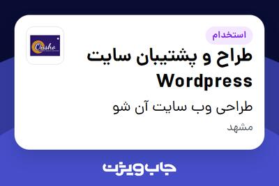 استخدام طراح و پشتیبان سایت Wordpress در طراحی وب سایت آن شو