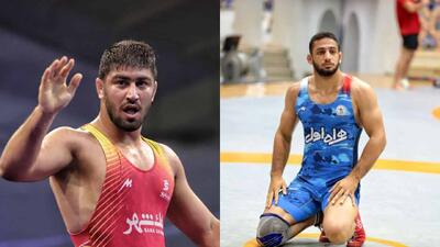 جنگ آتشین امیرعلی آذرپیرا و احمد بذری برای تنها بلیت مسابقات کشتی جهانی کرواسی - پارس فوتبال