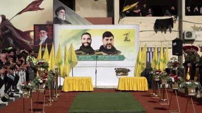 مراسم تشییع پیکر محافظ  سیدحسن نصرالله+ ویدئو