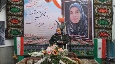 مراسم بزرگداشت شهیده خدمت فاطمه قنبری امامزادگان حوریه و کاظمه خاتون در سینقان + فیلم