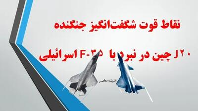 جنگنده J20 چین در نبرد با F35 اسرائیلی
