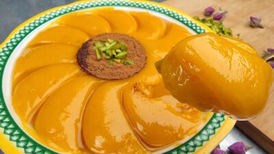طرز تهیه حلوا زعفرانی شیراز به سبک شیرازی ها بدون نیاز به تفت دادن آرد، فوق العاده خوشمزه!