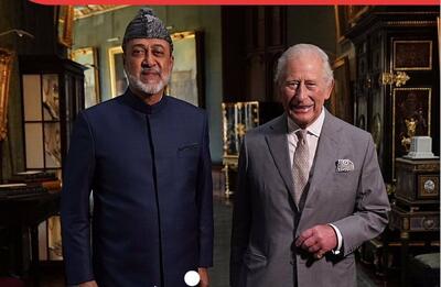 دیدار سلطان عمان با پادشاه انگلیس