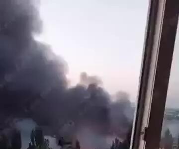 نمایی از شهر کی‌یف بعد از حملات بامداد امروز روسیه