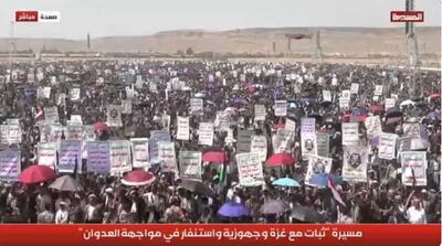 تظاهرات مردم یمن در حمایت از غزه