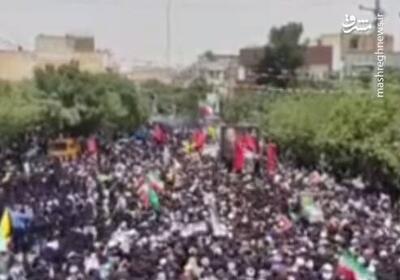 فیلم/ حضور باشکوه مردم قم در تشییع شهید حاج رمضان