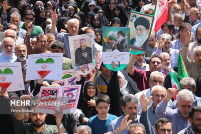 راهپیمایی مردم کرمانشاه در محکومیت جنایات رژیم صهیونیستی و آمریکا