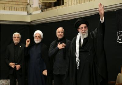 تصاویر رهبر انقلاب در شب عاشورا/ قالیباف، لاریجانی و محسنی اژه ای در بیت رهبری