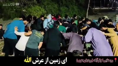 عهد عاشورایی مردم رودبار جنوب کرمان در دل شب + فیلم