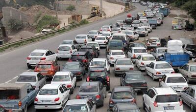 ترافیک پرحجم جاده‌ی خروجی گیلان