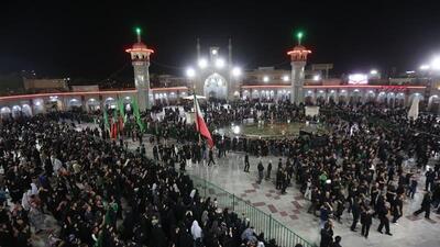 قم در شب عاشورای حسینی غرق در ماتم شد