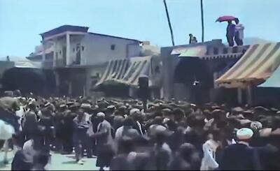 فیلم رنگی شده عزاداری عاشورا در سبزه میدان تهران سال ۱۳۱۰