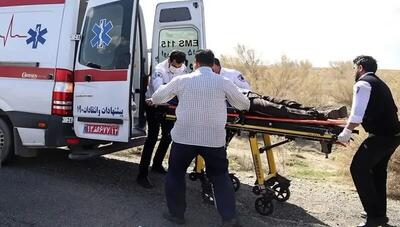 واژگونی مرگبار مزدا در جاده گناباد-قاین: ۲ کشته و ۳ مصدوم برجای گذاشت