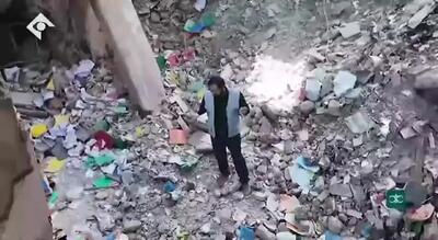 گودال عظیم در زندان اوین پس از حمله اسرائیل + فیلم