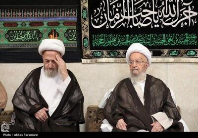 آیات عظام مکارم شیرازی و سبحانی در مراسم روز عاشورا +عکس