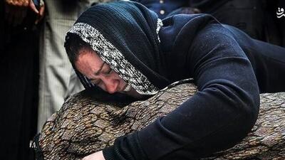 ضجه های جگرسوز زیبا بروفه در مراسم تشییع همسر جوانش پیام صابری/ عشق که نمیمیره!