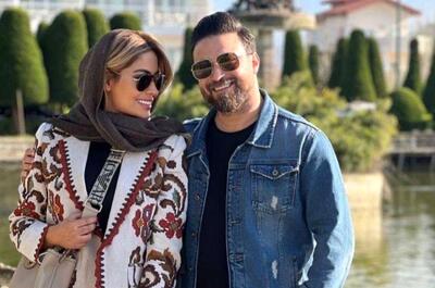 لوکیشن خاص و رمانتیک بابک جهانبخش، خواننده مشهور کنار همسرش + عکس