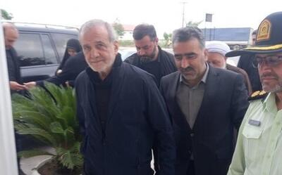 پزشکیان وارد بندر آستارا شد
