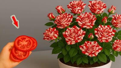 گوجه فرنگی در خانه دارید / روشی طبیعی برای کاشت و تکثیر گل رز در گلدان